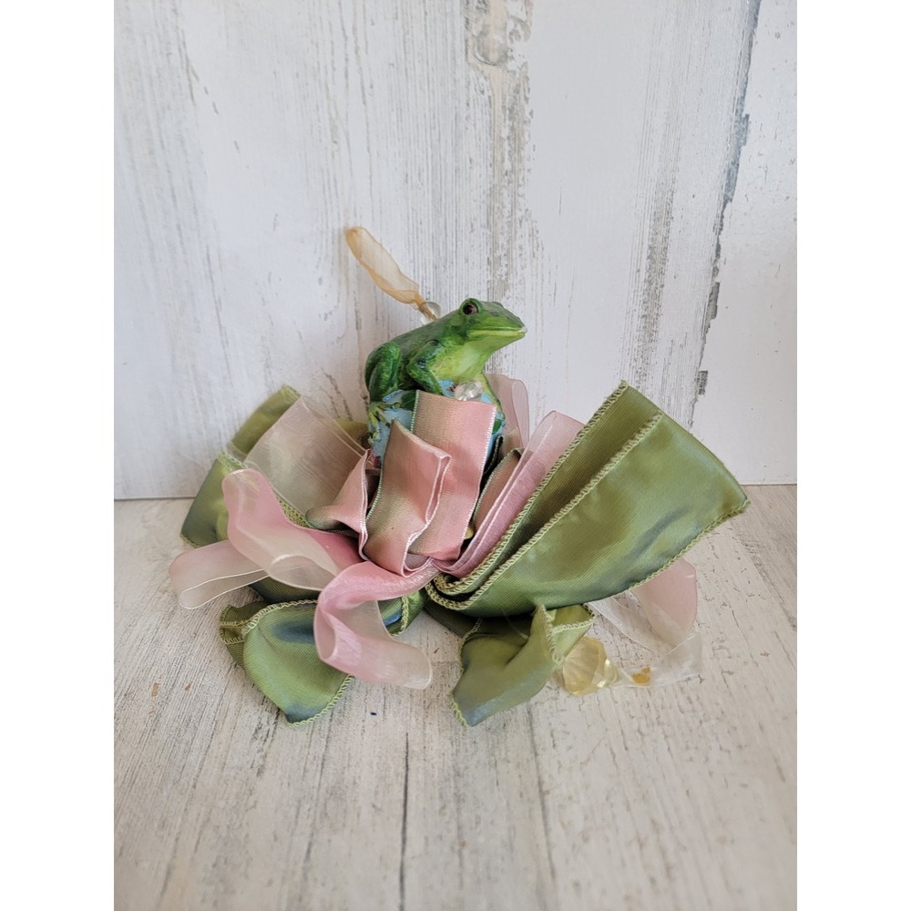 Silvestri frog lily pad unique tassel ornament design unique home tadpole